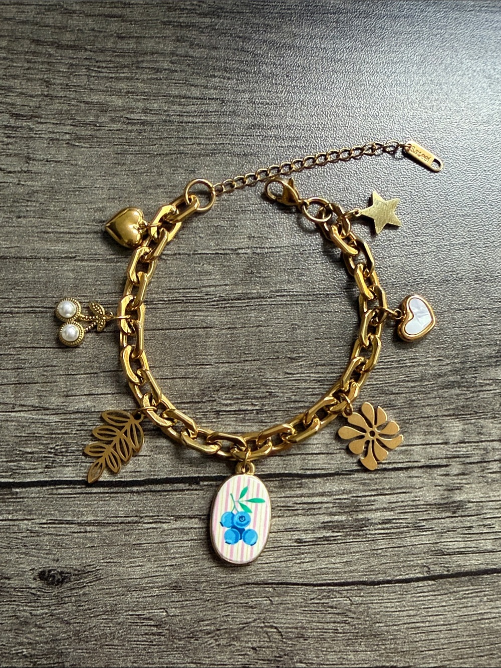 GP SS Multi Charm Bracelet